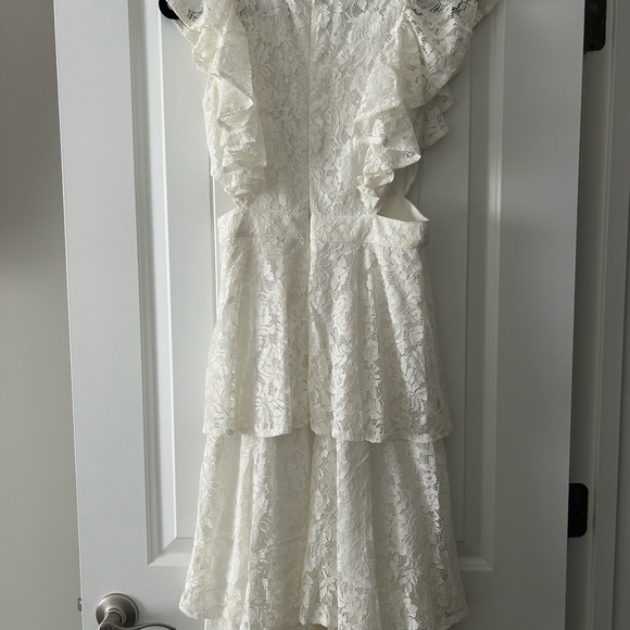 White Lace Tiered Dress - Picture 7 of 8